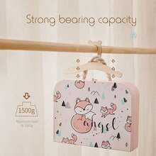 INS Wooden Children Clothes Hanger, Rabbit & Bear Design Creative Home Decor Cartoon Cute Animal Decorative Rack - Multicolor - View 3