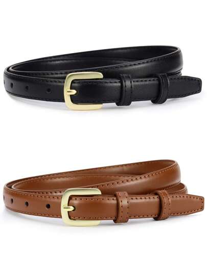 3pcs Women's Belts New Casual Business Versatile Women's Belts And Sturdy Decorative Belts Summer, School Fall, Autumn, Halloween