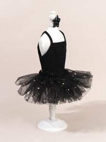 طقم فستان توتل للحيوانات الأليفة مع ربطة عنق، فستان مطبوع أنيق + ربطة عنق، فستان أميرة من الشبكة المرنة للكلاب والقطط