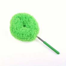 1 Pc Microfiber Ceiling Fan Duster - Extends Up To 12 Feet, Blue/Green/Orange/Fuchsia, Long Handle, Dust Lock, Reusable, Machine Washable Cleaning Brush, Professional High Altitude Dusting Tool, Suitable For Home Use