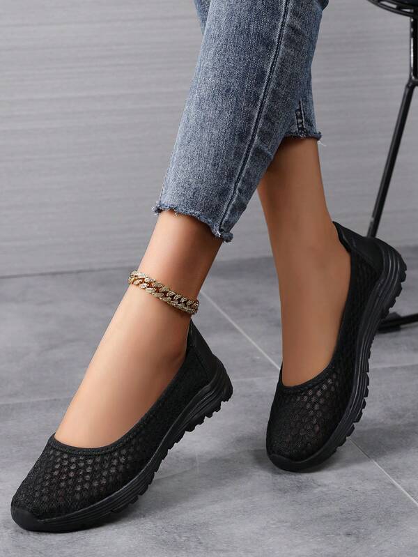 scarpi sportivi traspiranti slip-on - Scarpe casual estive leggere con supporto stabile, bianche, comode slip-on, suola media leggera, mocassini facili da infilare senza lacci, regalo per la Festa della Mamma