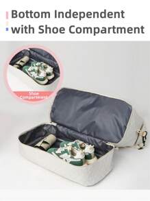2-Pcs Set Fitness Sport Bag With Shoe Compartment & Dry Wet Storage Pockets Gym Bag, Gift For Women Men Workout Yoga Shoulder Bag Large Capacity Luggage Tote Travel Duffel Bag Suffle Women Bags