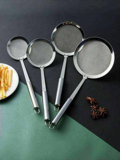 1 件 304 不锈钢过滤网，超精细家用榨汁机过滤器，滤网，油渣分离，厨房滤锅，烹饪，家居装饰，Passoire，夏季，厨房用具，厨房筛子，厨房配件，家庭厨师必备的厨房工具礼物，节省空间的厨房整理器，圣诞节厨房礼物创意
