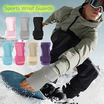 MASEDA Polsbeschermers voor snowboarden en skateboarden, ingebouwde spalken bieden stabiele ondersteuning, polsbeschermers, beschermende uitrusting voor volwassenen en jongeren, universeel, één maat, perfect cadeau voor Vaderdag, Moederdag en sportliefhebbers.