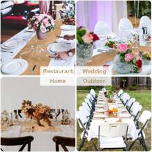 Pack Of 5 Natural Burlap Tablecloths, Country Jute Tablecloths & Placemats In Bulk, Suitable For Western Wedding Table Decoration, Farmhouse Style Party, Thanksgiving, Kitchen Table Decoration