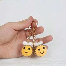 Haak bijen auto achteruitkijkspiegel houder, kamer decoratie, schattige hommel auto hangende ornament, een cadeau voor bijenliefhebbers auto hangend, haak schattige bijen tas ornament, auto interieur decoraties