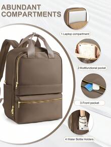 Floless 男士旅行背包，符合航空公司随身物品标准，14/15.6英寸防盗笔记本电脑背包，带耳机孔，防水大学书包。新旧款随机发货。旅行背包，符合航空公司随身物品标准，必备旅行随身行李包，符合航空公司标准，大容量旅行包，笔记本电脑背包。