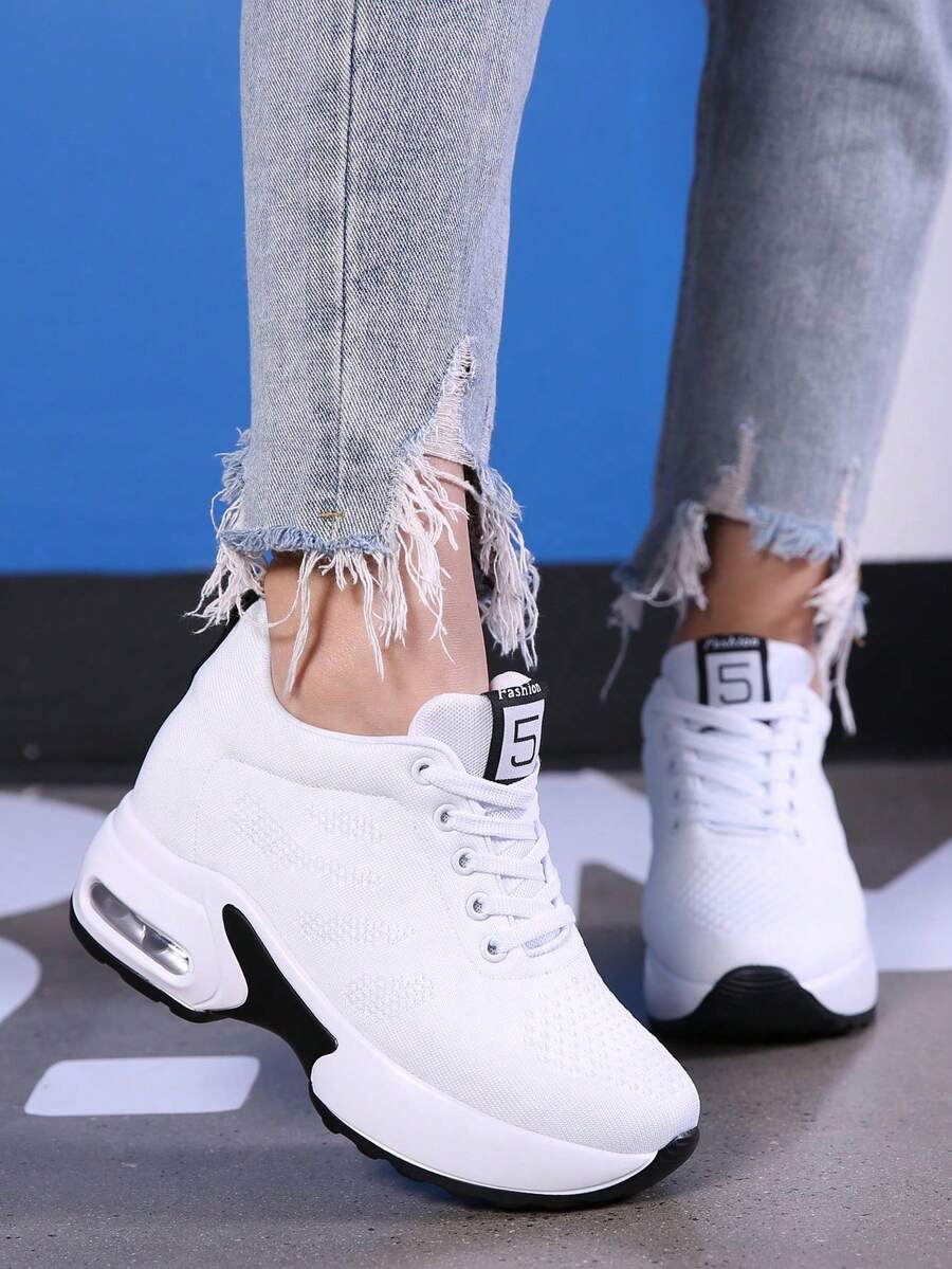 Women's Running Shoes, Women's Trainers, Outdoor Light Soft Sole Boosters - White - View 1