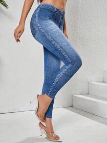 Damskie spodnie sportowe do jogi z efektem dżinsu, kieszenie z prawdziwego materiału, rozciągliwe, szybkoschnące, oddychające, swobodne, z wysokim stanem, do podnoszenia bioder, uniwersalne legginsy/szorty ze spandeksu, modelujące sylwetkę, wyszczuplające, odpowiednie na siłownię, jazdę na rowerze na świeżym powietrzu, bieganie, jogę, sporty ekstremalne i dojazdy do pracy