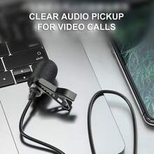 1pc Lavalier Microphone With Type-C/3.5mm/Lightning Port, Mini Portable Compact Microphone For Live Streaming, Mobile Phone, Computer Recording, Noise-Proof Lapel Clip-On Microphone Compatible With Iphone Android Phone For Summer Vacation, Audio/Video Recording, Interviews, Gaming & Live Streaming Mini Microphone