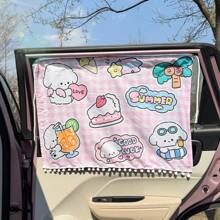 2 buc Parasolar reglabil cu desene animate pentru fereastră de mașină, potrivire universală, interior confortabil, ventuză puternică retractabilă, protecție a confidențialității, răcire de vară