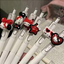 Sanrio 6-Pack Random Black & White Sanrio Hello Kitty Neutral Pens, A Fashionable Choice For Sanrio Fans And Stationery Lovers! Back To School