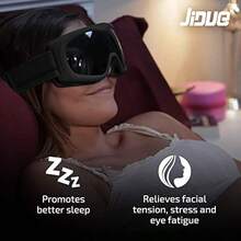 JIDUE Eye Massager Stress Therapy For Face Electric Massager Machine Face Massager For Eye Care Black - as pic - View 4