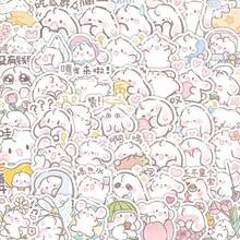 100 / Pack Cartoon Cute Cute Rabbit Rabbit Stickers Korean Soft Cute Girl Heart Creative Handbook Decorative Stickers Waterproof Stickers - Multicolor - View 9