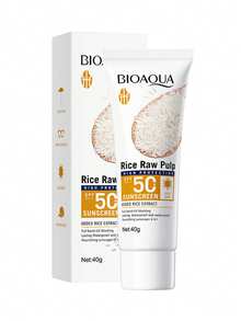 BIOAQUA Crema aislante multiefecto de 50g de pulpa de arroz cruda - Protección UV y Humectante | Suaviza y reafirma | Para todo tipo de pieles - Blanco - Ver 11