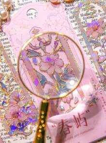 Set de 10 marcapáginas para estudiantes, marcapáginas con forma asimétrica de flores en relieve de PVC con lámina, regalo encantador para niños, clips de libro, regalos de vuelta a la escuela