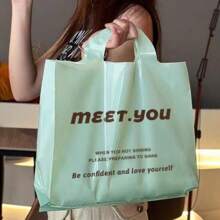 20pcs/Thick Clothing Store Tote Bag, Shopping Bag, Gift Bag, High-End Commercial Clothing Tote Bag Summer Cooling,Beach,Travel