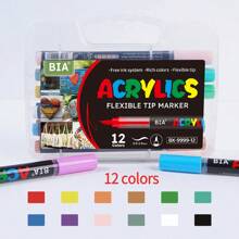 120/84/72/60/48/36/24/12 Farben Acrylstifte, Markerstift Set, langanhaltend, lichtbeständig, perfekt für Künstlermalerei, Illustrationen, handwerkliche Kunst, Schulanfang Saison für Malbücher und andere DIY-Projekte, geeignet für Papier, Stoff, Holz, Steine, Plastik, Glas, Keramik, Kürbisse etc., Acrylfarb-Markerstifte für Studenten und Erwachsene, Geschenkidee zu Thanksgiving, Halloween, Weihnachten