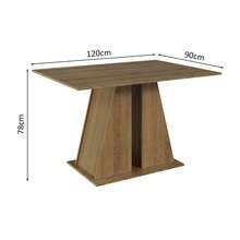 Mesa De Comedor Rectangular Madesa 5383 Color Marrón - Marrón - Ver 2