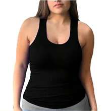 Playera Básica Tirantes Anchos Dama Unitalla Set 3 Pzs    Casual - Blanco y Negro - Ver 6