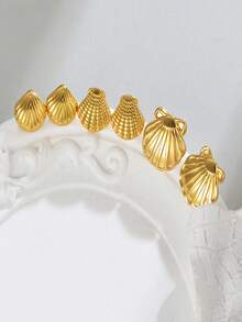 Elegant Luxury Ocean-Inspired Seashell Design 304 Stainless Steel Earrings - Small Shell Earrings - View 1