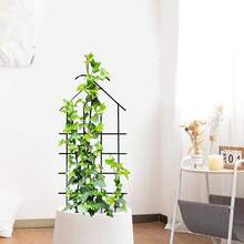 2/4 Packs Metal Garden Treills Durable Indoor Climbing Plants Trellis Sturdy Houseplant Support For Growing Flower Potted Plant Vines Fruits Home Outdoor - Black - View 7