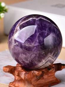 1 件天然紫水晶球，高品质紫水晶球，用于脉轮疗愈、灵气练习、冥想巫术的疗愈能量水晶 - 精美家居装饰风水装饰礼物 - 紫色 - 查看 10
