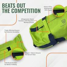 Magna REX Training Sandbags For Fitn Sand Bags Heavy Duty Workout Cross Fit Equipment + Weighted Kettlebell Adjustable - BrightGreen - View 4