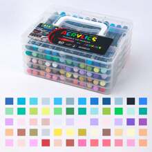 120/84/72/60/48/36/24/12 Farben Acrylstifte, Markerstift Set, langanhaltend, lichtbeständig, perfekt für Künstlermalerei, Illustrationen, handwerkliche Kunst, Schulanfang Saison für Malbücher und andere DIY-Projekte, geeignet für Papier, Stoff, Holz, Steine, Plastik, Glas, Keramik, Kürbisse etc., Acrylfarb-Markerstifte für Studenten und Erwachsene, Geschenkidee zu Thanksgiving, Halloween, Weihnachten
