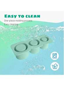 1 Set Of 20oz, 30oz, 40oz Reusable Silicone Ice Mold Buckets For Beverages, 3pcs Cylinder Ice Cube Trays, Compatible With Stanley