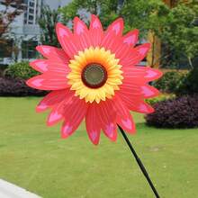 1pc Giant Colorful Sunflower Windmill - Handheld Outdoor Toy For Garden & Yard Decor - Multicolor - View 14