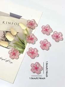 [Pink Decorative Fridge Magnets] Pink Sakura Fridge Magnets, Cute Decorative Fridge Magnets, Suitable For Office Whiteboards, Lockers, Dishwashers, Kitchen And Home Decoration, Plastic Round, Christmas Gift Ideas, Cute Resin Message Magnetic Stickers Photo Stickers