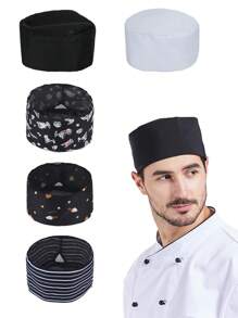 Chapéus de chef unissex para homens e mulheres, gorros de chef ajustáveis para adultos com parte superior de malha respirável para cozinha