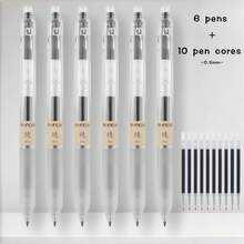 6 Gel Pens + 10 Refills, 0.5mm, Black Pens With 0.5mm Fine Tips, Quick - Drying, Retractable Gel Pens, Suitable For Writing, Office And School Supplies. - 20 Refills - View 13
