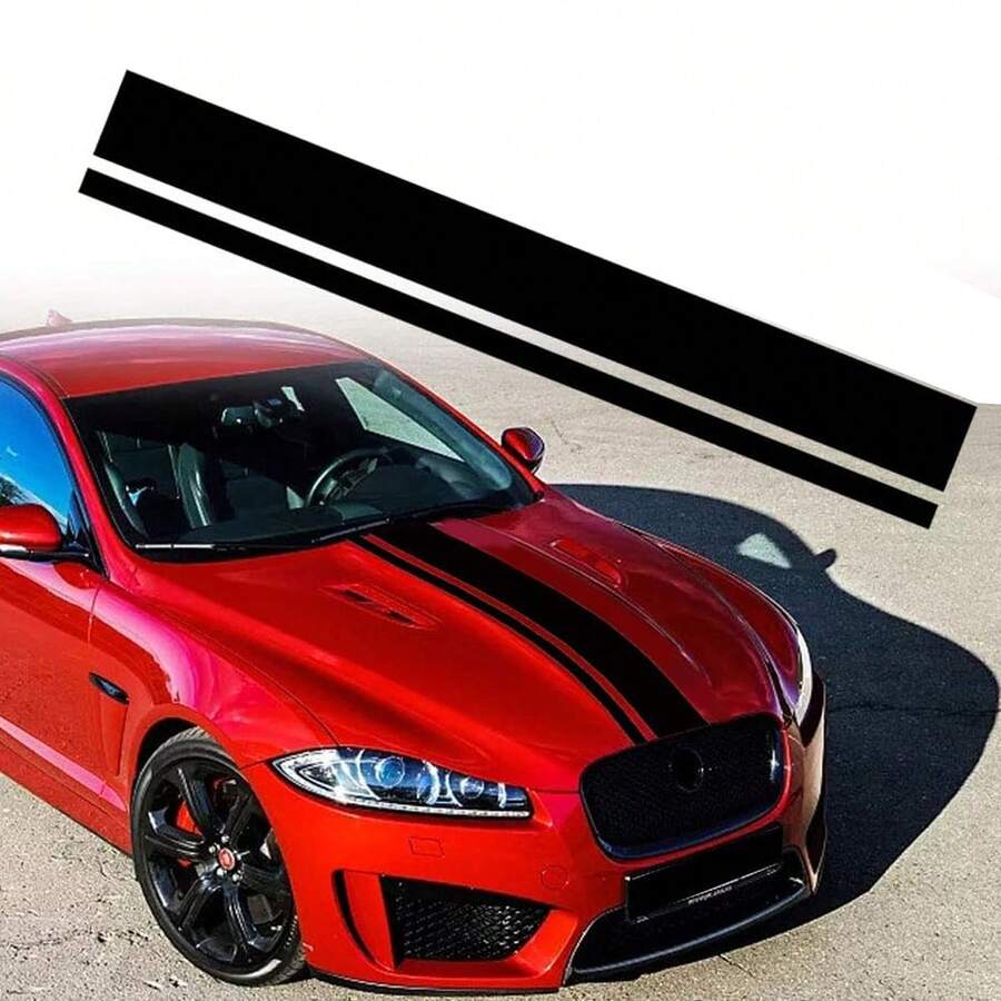 汽车乙烯基贴纸引擎盖条纹装饰贴花适用于奥迪宝马奔驰大众日产起亚雷诺斯柯达汽车改装配件装饰