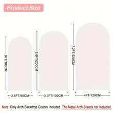 1 Pieza, 5.9 pies -6.56 pies -7.2 pies, Cubierta de fondo con arco blanco elástico de poliéster multifuncional para bodas, otros (decoraciones), adecuado para bodas, compromisos, cumpleaños, decoraciones de fiesta, ceremonias de graduación, muy adecuado tanto para uso en interiores como en exteriores