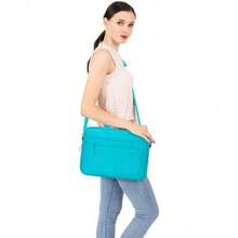 Bolsa de hombro para portátil MacBook Air 15 M2 A2941 2023/Pro 16 M3 A2991 M2 A2780 M1 A2485 A2141, funda para portátil de 15-15,6 pulgadas, profundidad y base ajustables, color azul térmico.