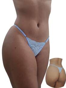 Kit 5 Calcinhas De Renda Fio dental tamanho único Conforto Com Regulagem Calcinha Feminina Lingerie