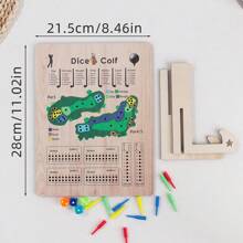 Joc de societate cu zaruri de golf din lemn, sistem de notare creativ, accesoriu pentru serile de jocuri, ideal pentru jocuri distractive de golf pe masă, potrivit pentru activități de petrecere, întâlniri de familie și evenimente