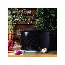 Granite 21 Qt Stockpot, Nonstick Soup Pot With Lid, Speckled Enamel Ware Cookware, Large Stock Pot For Boiling And Cooking, Big Granite Cooking Pot For Stovetop, Campfire, Outdoor Stove - 21 Qt - View 3