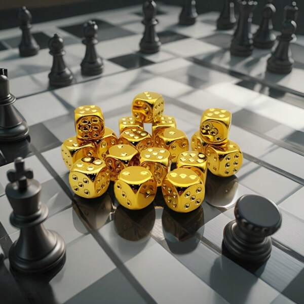 6/10 Stücke vergoldete, coole goldene, ungemusterte Würfel. Geeignet für Brettspiele, Partyspiele, Halloween, Weihnachten, Neujahrs Spielsachen, Sammler