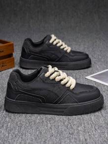 2025 Men's Plus Size Casual Sports Canvas Sneakers, Versatile Outdoor Commuting Shoes Suitable With Jeans, Fashionable &