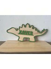 1pc Customizable Children's Dinosaur Theme Nameplate Decor - Personalized Name Signage, Dinosaur Bedroom Plaque, Kids Room Creative Decoration, Dinosaur Lover Gift, Birthday Party Decor, Children's Room Wall Decoration. Customize Your Son's Bedroom With Our Dinosaur Nameplate.