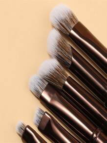 6pcs Mini Travel Makeup Brush Set With Transparent Box, Include Contour Brush, Concealer Brush, Eyeshadow Brush, Eyebrow Brush, Versatile And Soft Bristles To Meet Daily Makeup Needs, Convenient For Travel