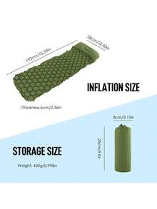 Camping Inflatable Mattress Sleeping Pad Ultralight Compact Camping Mat Sleeping Cushion With Pillow Inflatable Sofa Air Mattress - Multicolor - View 8