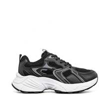 Weide Zapatillas Deportivas Casuales Para Mujer Con Suela Gruesa Antideslizante, Punta Redonda Y Plantilla De Pvc, Ideales Para Uso Diario Y Al Aire Libre - Negro - Ver 4