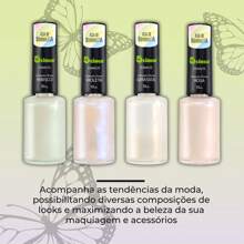 Kit 4 Esmalte Coleção Asa de Borboleta Furta Cor 5Cinco 10ml Efeito Borboleta