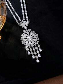 1 pieza Collar de lujo de alta calidad y exquisito, joyería nupcial versátil para la boda