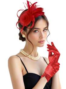 1 Pc Fascinator Hats Feather Flower Hair Clip Wedding Tea Party Kentucky Derby Headband For Girls And Women Fascinator Hat Halloween