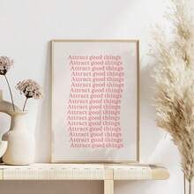 1/3pcs Wall Art Posters/Modern Style, Positive Aura Posters Set, Manifestation Art Print, Spiritual Poster, Wall Art, Positive Affirmations Wall Art - Unframed/Framed ,Wall Art With Frame - Multicolor - View 13